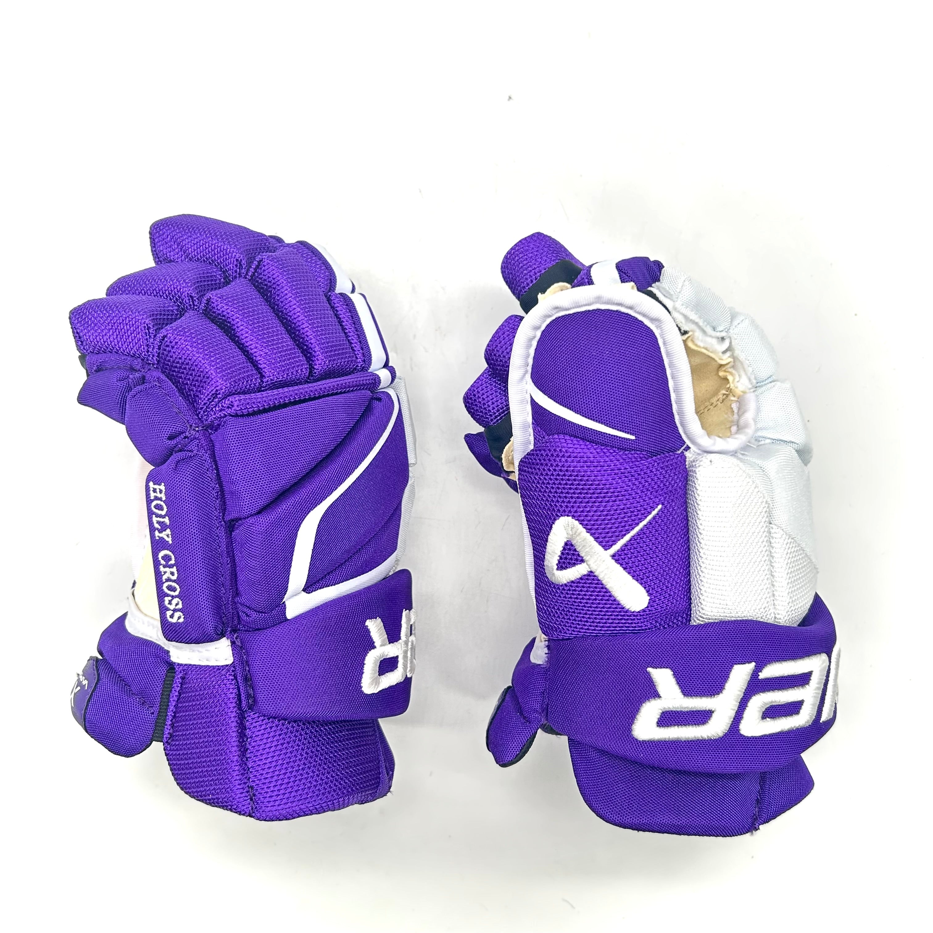 Bauer Vapor Hyperlite - Gants de hockey NCAA Pro Stock - Intermédiaire (Violet/Blanc)